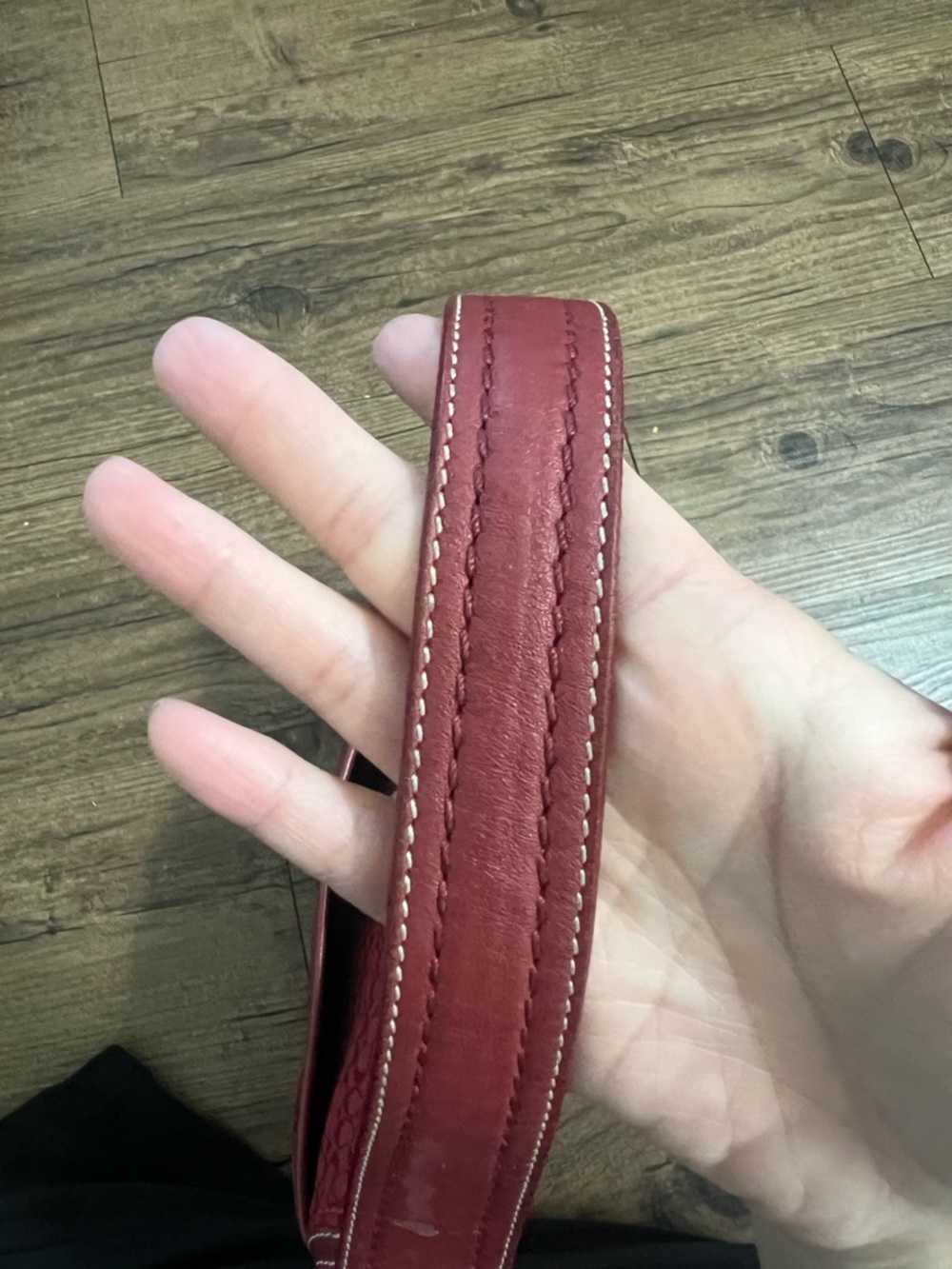 Coach SoHo Red Signature Canvas & Leather Shoulder Bag with Buckle Accent - Picture 11 of 16